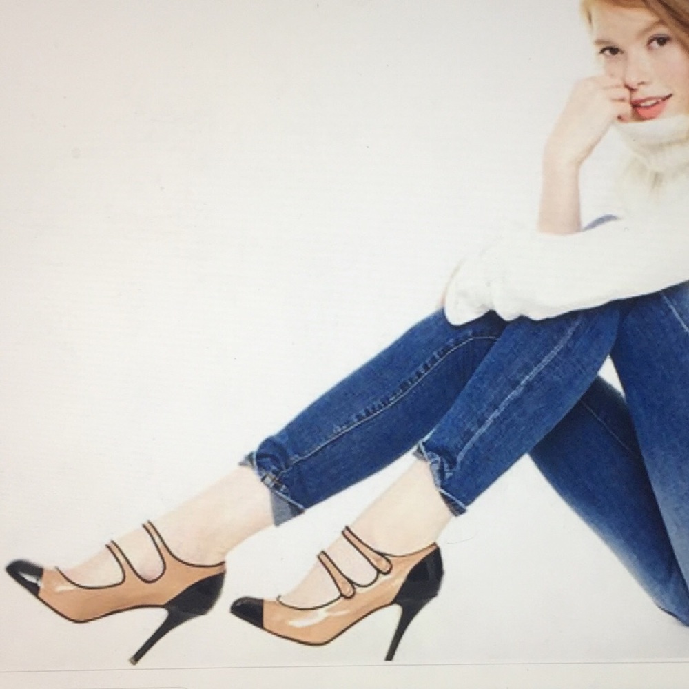 🆕 J.Crew”Mona”Two Tones Pumps, italy 👠